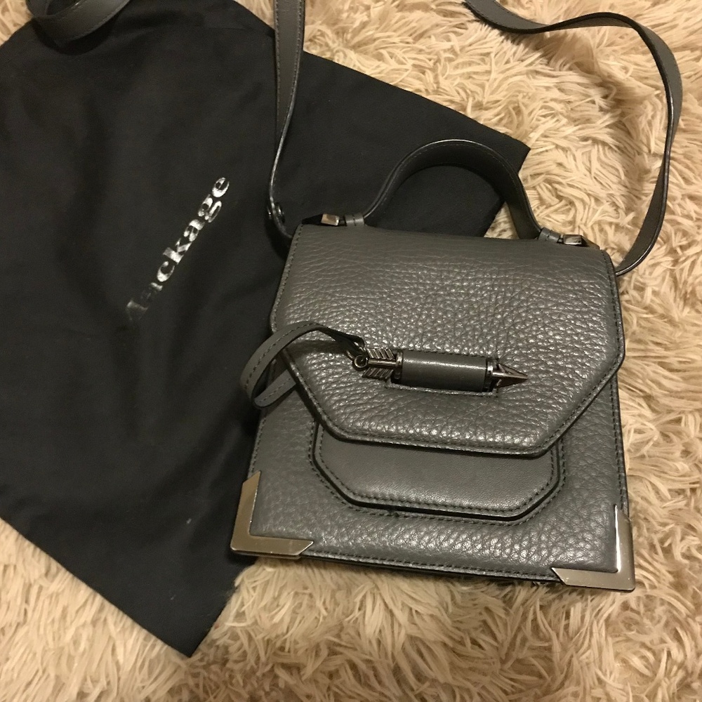 Mackage Rubie Leather Crossbody Bag in Slate